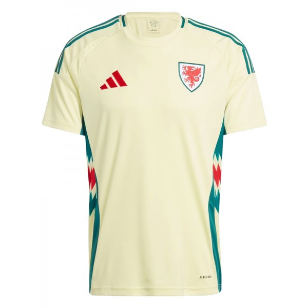 Wales maglia da trasferta uniforme da calcio seconda maglia da calcio sportswear da uomo per la Coppa Euro 2024